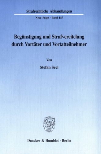 Begünstigung und Strafvereitelung durch Vortäter und Vortatteilnehmer