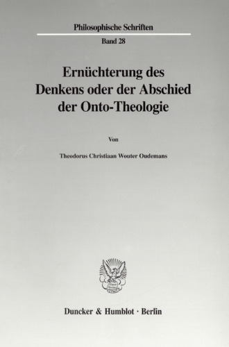 Ernüchterung des Denkens oder der Abschied der Onto-Theologie