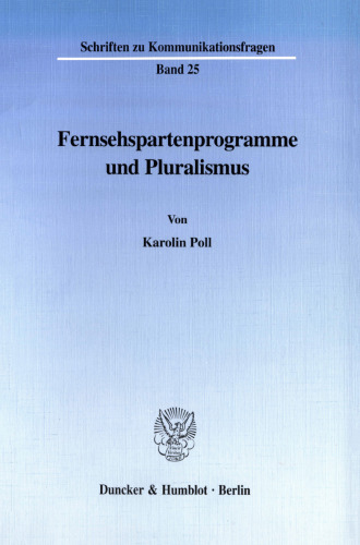 Fernsehspartenprogramme und Pluralismus