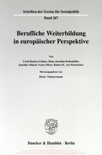 Berufliche Weiterbildung in europäischer Perspektive