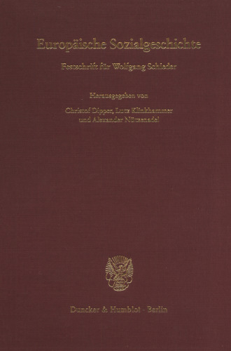 Europäische Sozialgeschichte: Festschrift für Wolfgang Schieder