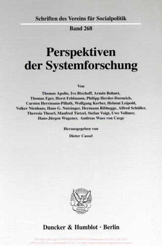 Perspektiven der Systemforschung