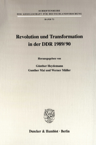 Revolution und Transformation in der DDR 1989/90