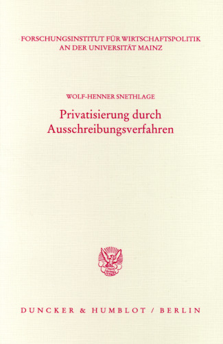 Privatisierung durch Ausschreibungsverfahren