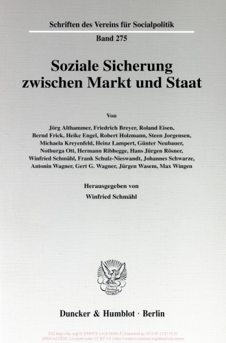 Soziale Sicherung zwischen Markt und Staat