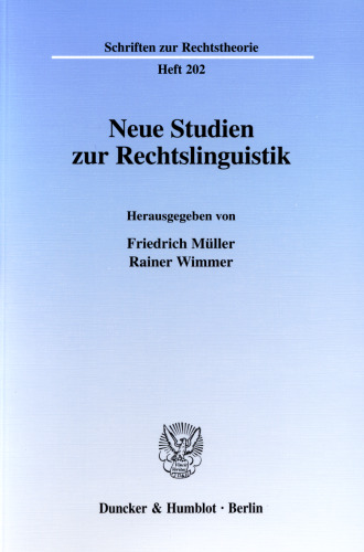 Neue Studien zur Rechtslinguistik: Dem Gedenken an Bernd Jeand'Heur