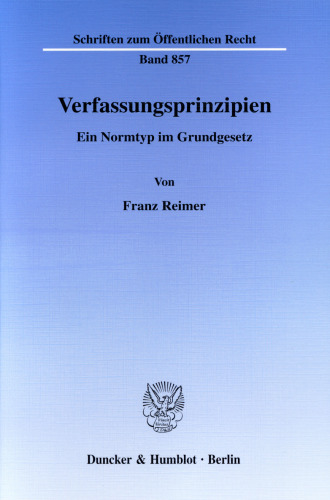 Verfassungsprinzipien: Ein Normtyp im Grundgesetz