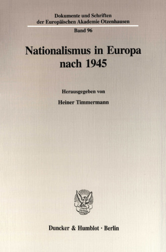 Nationalismus in Europa nach 1945