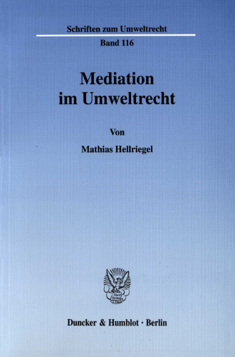 Mediation im Umweltrecht