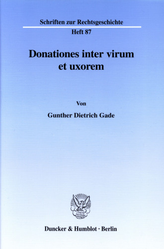 Donationes inter virum et uxorem