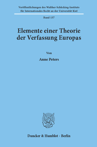 Elemente einer Theorie der Verfassung Europas