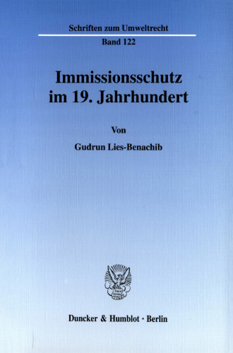 Immissionsschutz im 19. Jahrhundert