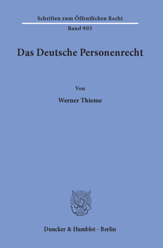 Das Deutsche Personenrecht