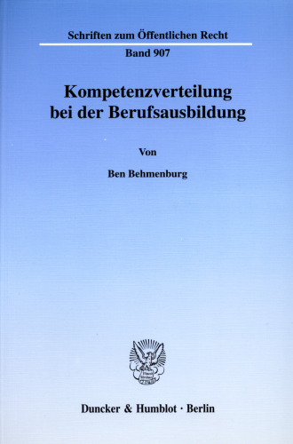 Kompetenzverteilung bei der Berufsausbildung