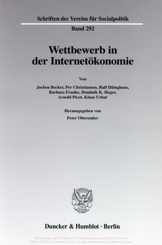 Wettbewerb in der Internetökonomie