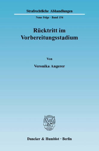 Rücktritt im Vorbereitungsstadium