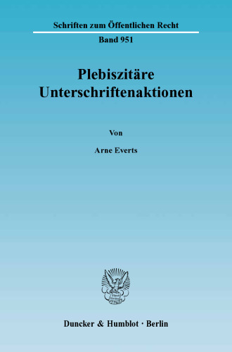 Plebiszitäre Unterschriftenaktionen