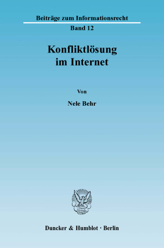 Konfliktlösung im Internet