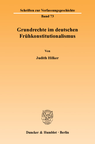 Grundrechte im deutschen Frühkonstitutionalismus