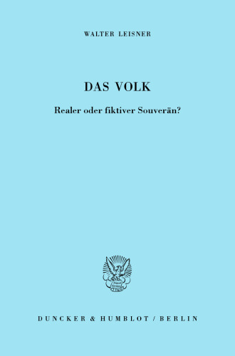 Das Volk: Realer oder fiktiver Souverän?