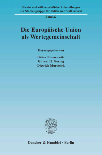 Die Europäische Union als Wertegemeinschaft