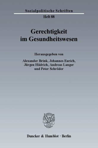 Gerechtigkeit im Gesundheitswesen