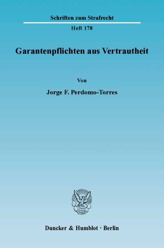 Garantenpflichten aus Vertrautheit