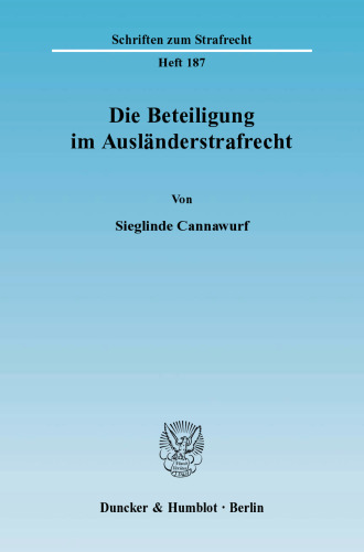 Die Beteiligung im Ausländerstrafrecht