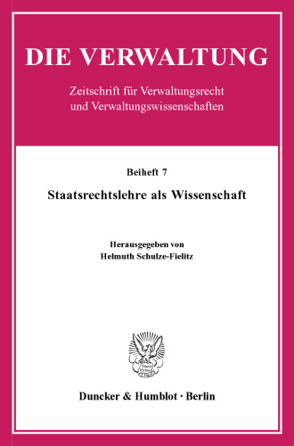 Staatsrechtslehre als Wissenschaft