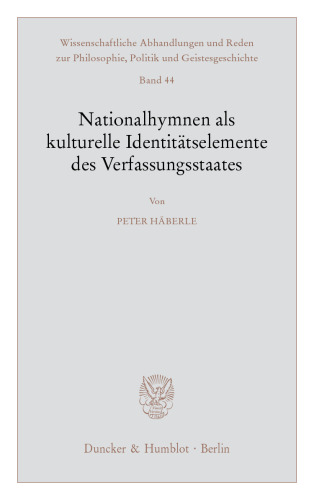 Nationalhymnen als kulturelle Identitätselemente des Verfassungsstaates
