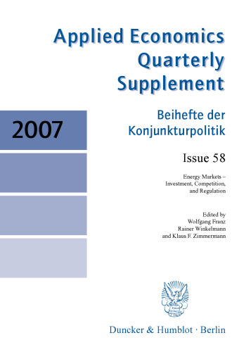 Energy Markets - Investment, Competition, and Regulation