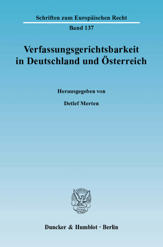 Verfassungsgerichtsbarkeit in Deutschland und Österreich