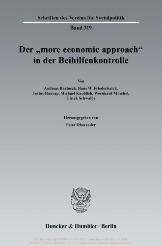 Der »more economic approach« in der Beihilfenkontrolle