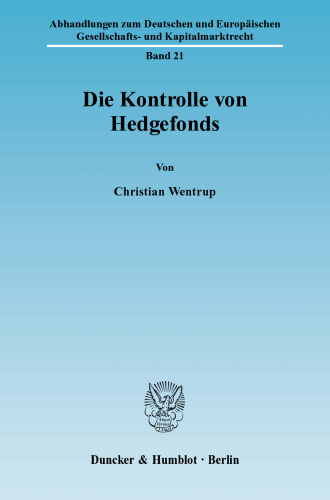 Die Kontrolle von Hedgefonds