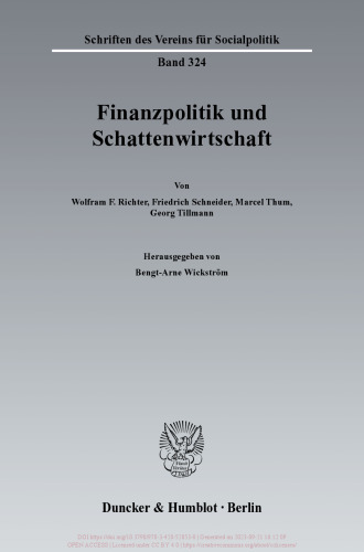 Finanzpolitik und Schattenwirtschaft