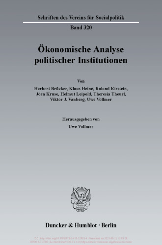 Ökonomische Analyse politischer Institutionen