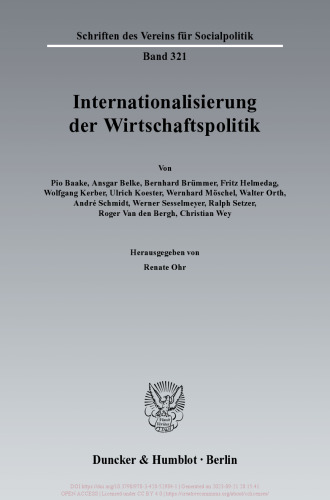 Internationalisierung der Wirtschaftspolitik