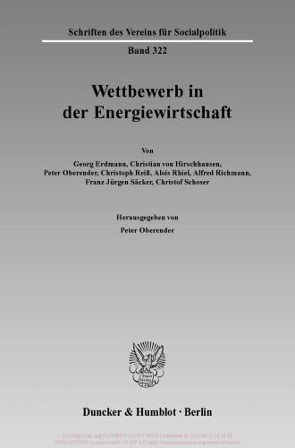 Wettbewerb in der Energiewirtschaft