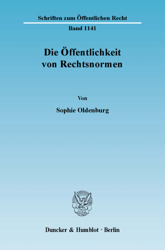 Die Öffentlichkeit von Rechtsnormen
