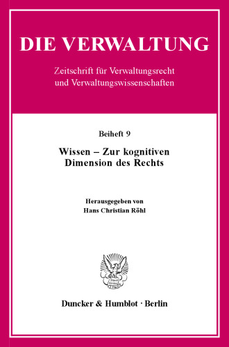 Wissen - Zur kognitiven Dimension des Rechts