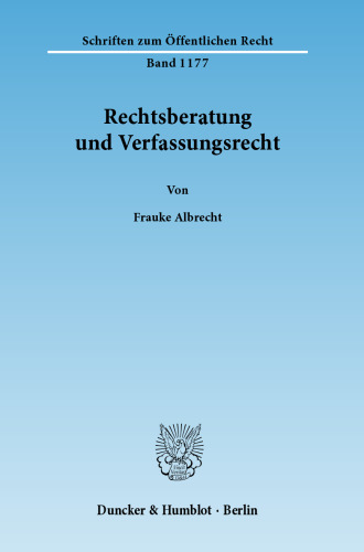 Rechtsberatung und Verfassungsrecht