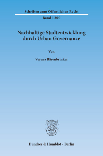 Nachhaltige Stadtentwicklung durch Urban Governance