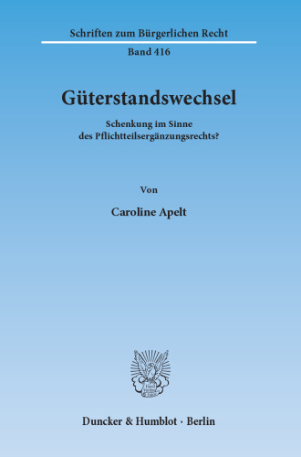 Güterstandswechsel: Schenkung im Sinne des Pflichtteilsergänzungsrechts?