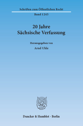 20 Jahre Sächsische Verfassung