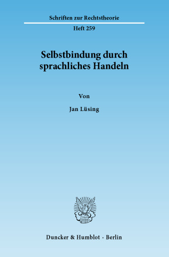 Selbstbindung durch sprachliches Handeln