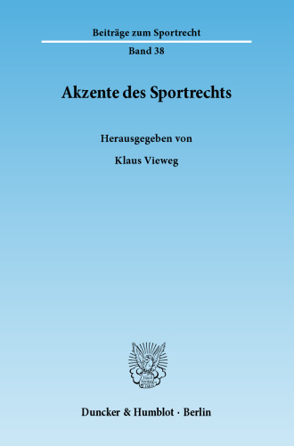 Akzente des Sportrechts