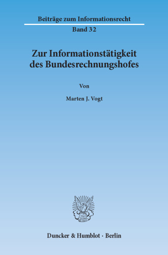 Zur Informationstätigkeit des Bundesrechnungshofes