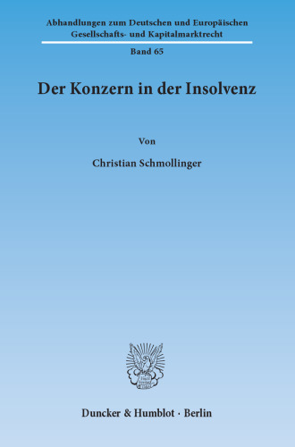 Der Konzern in der Insolvenz