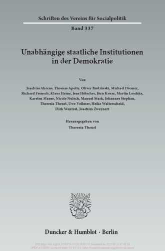 Unabhängige staatliche Institutionen in der Demokratie