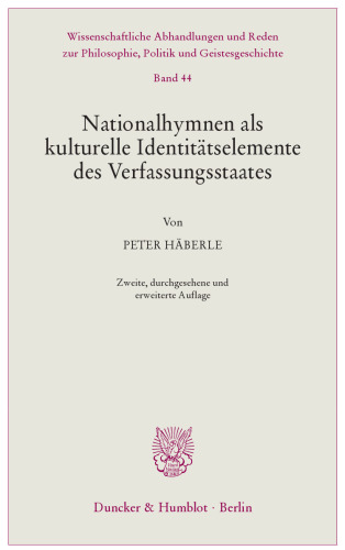 Nationalhymnen als kulturelle Identitätselemente des Verfassungsstaates